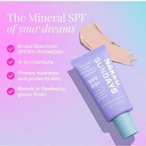 New NAKED SUNDAYS Collagen Glow 100 % Mineral Sunscreen SPF 50+